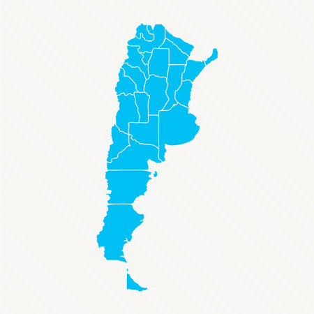 Flat Design Map of Argentina With Details, can be used for business designs, presentation designs or any suitable designs.のイラスト素材