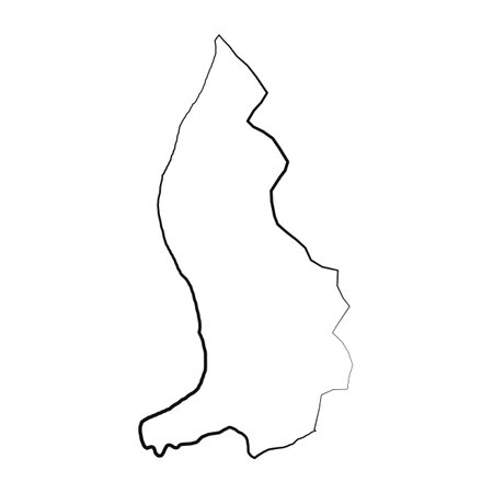 Hand Drawn Lined Liechtenstein Simple Map Drawing, can be used for business designs, presentation designs or any suitable designs.のイラスト素材