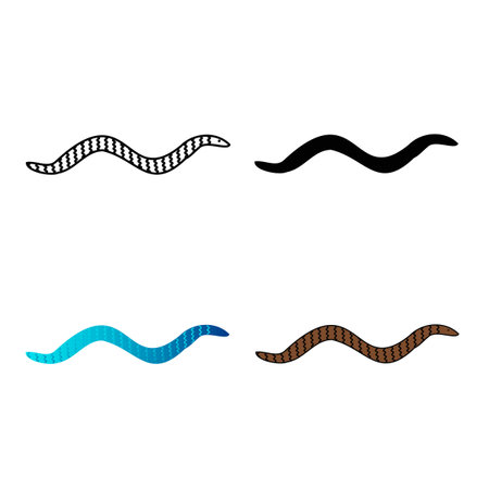 Abstract Flat Earthworm Animal Silhouette Illustration, can be used for business designs, presentation designs or any suitable designs.のイラスト素材