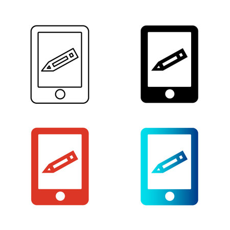 Abstract Modern Graphic Tablet Silhouette Illustration, can be used for business designs, presentation designs or any suitable designs.のイラスト素材