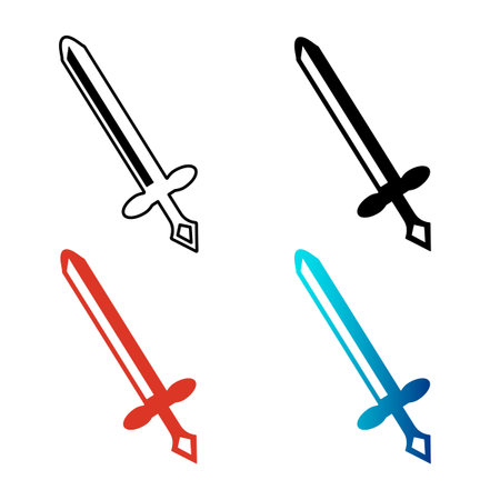 Abstract Sword Silhouette Illustration, can be used for business designs, presentation designs or any suitable designs.のイラスト素材