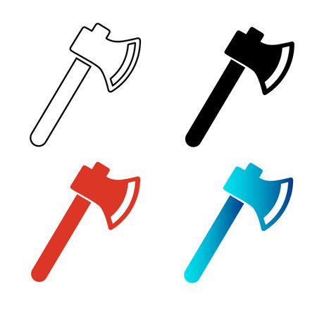 Abstract Battle Axe Silhouette Illustration, can be used for business designs, presentation designs or any suitable designs.のイラスト素材