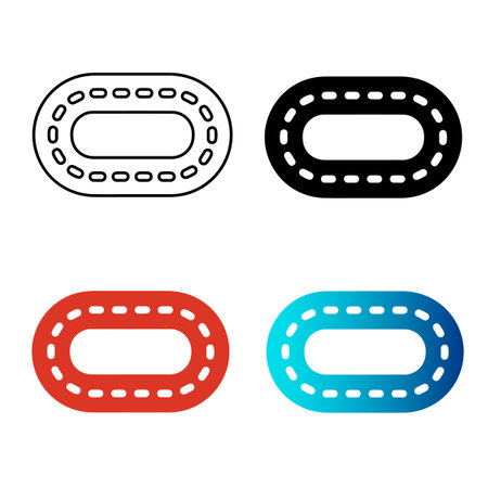 Abstract Stadium Track Silhouette Illustration, can be used for business designs, presentation designs or any suitable designs.のイラスト素材