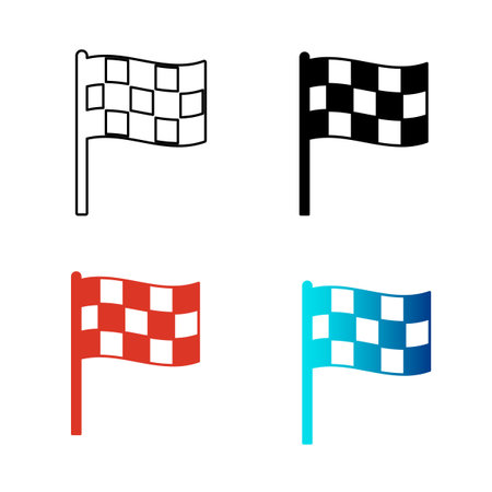 Abstract Race Silhouette Illustration, can be used for business designs, presentation designs or any suitable designs.のイラスト素材