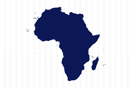 Flat Simple Africa Vector Map, can be used for business designs, presentation designs or any suitable designs.のイラスト素材
