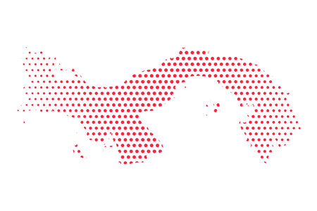 Vector Panama Dotted Map Illustration, can be used for business designs, presentation designs or any suitable designs.のイラスト素材