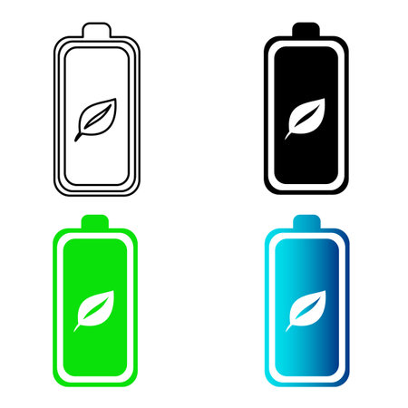 Abstract Eco Battery Silhouette Illustration, can be used for business designs, presentation designs or any suitable designs.のイラスト素材