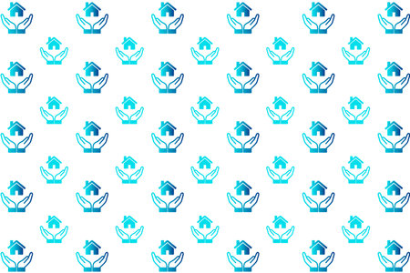 Abstract  Home Insurance Pattern Background, can be used for business designs, presentation designs or any suitable designs.のイラスト素材