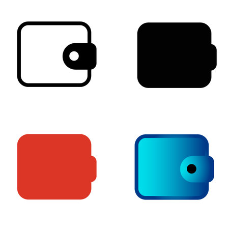 Abstract Wallet Silhouette Illustration, can be used for business designs, presentation designs or any suitable designs.のイラスト素材