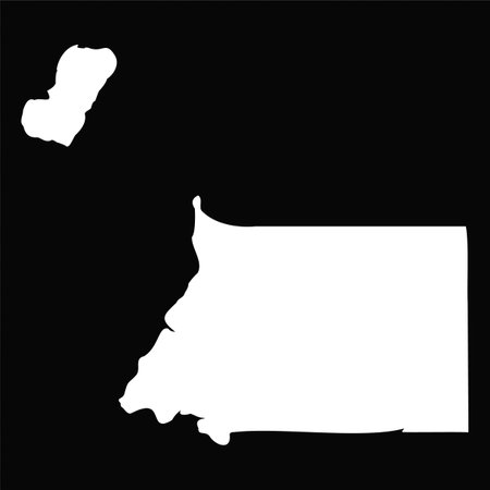Simple Equatorial Guinea Map Isolated on Black Background, can be used for business designs, presentation designs or any suitable designs.のイラスト素材