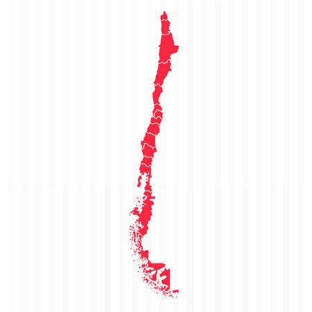 States Map of Chile With Detailed Borders, can be used for business designs, presentation designs or any suitable designs.のイラスト素材