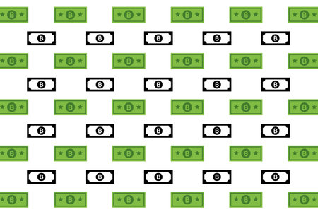 Abstract Bitcoin Banknote Pattern Background, can be used for business designs, presentation designs or any suitable designs.のイラスト素材