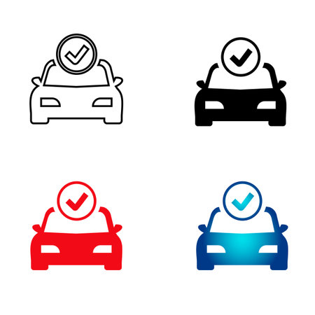 Abstract Safe Car Silhouette Illustration, can be used for business designs, presentation designs or any suitable designs.のイラスト素材