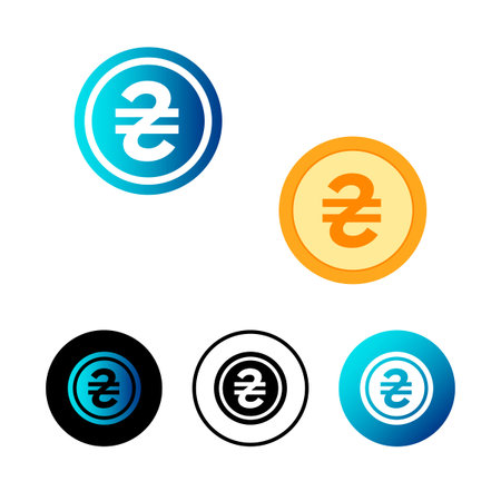 Abstract Ukraine Hryvnia Currency Icon Illustration, can be used for business designs, presentation designs or any suitable designs.のイラスト素材