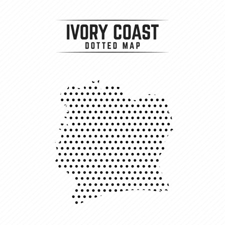 Dotted Map of Ivory Coast, can be used for business designs, presentation designs or any suitable designs.のイラスト素材