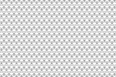 Black and White 3D Cube Pattern, can be used for business designs, presentation designs or any suitable designs.のイラスト素材