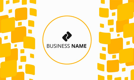 Modern Yellow Geometric Business Background With Squares Pattern, can be used for business designs, presentation designs or any suitable designs.のイラスト素材
