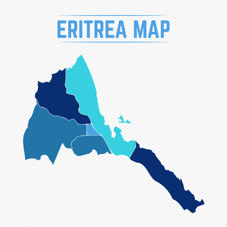 Eritrea Detailed Map With Cities, can be used for business designs, presentation designs or any suitable designs.のイラスト素材