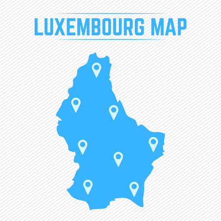 Luxembourg Simple Map With Map Icons, can be used for business designs, presentation designs or any suitable designs.のイラスト素材