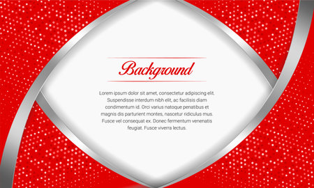 Red and Silver Presentation Background With Halftone and Curved Shapes, can be used for business designs, presentation designs or any suitable designs.のイラスト素材