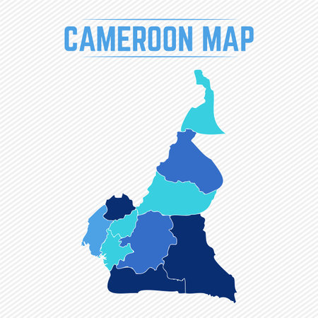Cameroon Detailed Map With Cities, can be used for business designs, presentation designs or any suitable designs.のイラスト素材