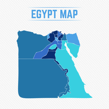 Egypt Detailed Map With Cities, can be used for business designs, presentation designs or any suitable designs.のイラスト素材
