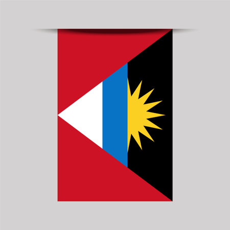 Antigua and Barbuda Banner Flag Vector Illustrationのイラスト素材