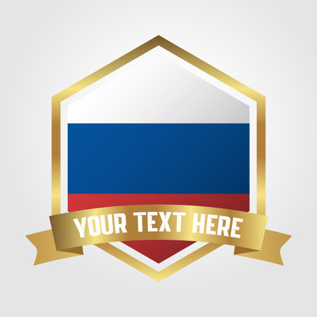 Golden Luxury Russia Label Vector Illustrationのイラスト素材