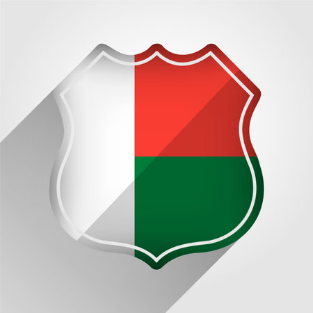 Madagascar Flag Road Sign Illustrationのイラスト素材