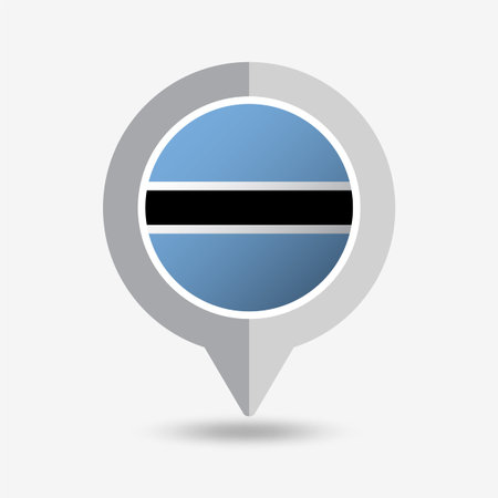 Botswana Location Pin Icon Vector Illustrationのイラスト素材