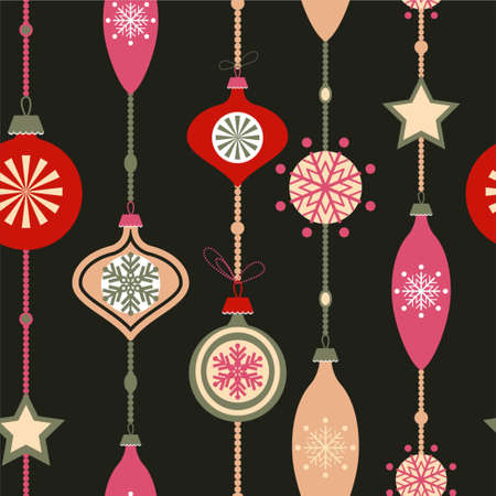 Christmas decorations. Vector set of snowflakes. New Year background seamless patternのイラスト素材