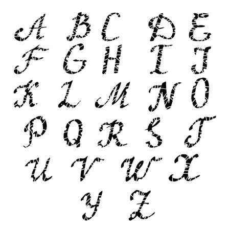 Alphabet letters Hand drawn illustration by inc Vectorのイラスト素材