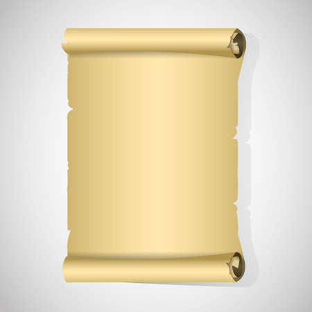 Old Paper Roll blank and isolated on whiteのイラスト素材