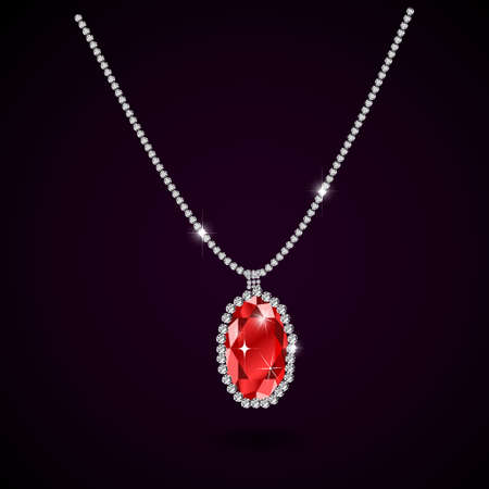 Beautiful gemstone red ruby Red diamond のイラスト素材