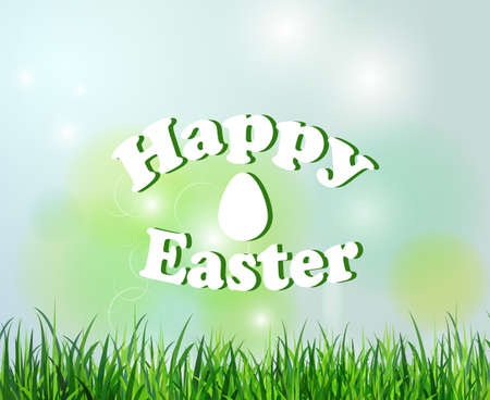Nature background with grass for easter holiday