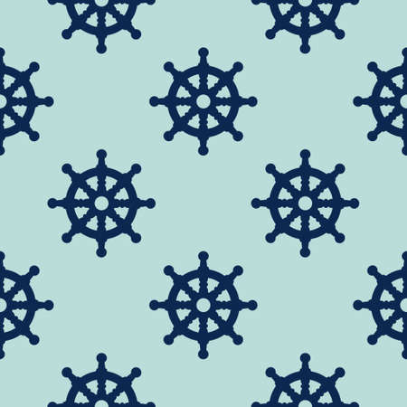 Steering Wheel seamless pattern vector illustration on blueのイラスト素材