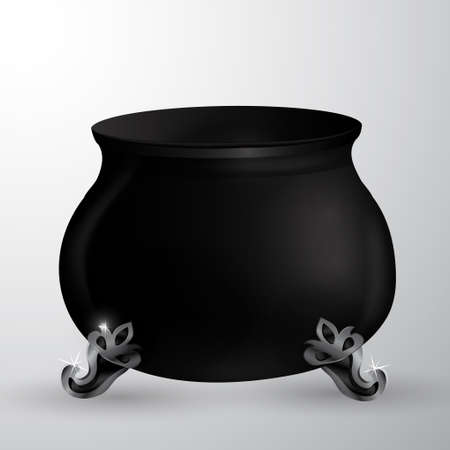 Cartoon Halloween witchs cauldron isolated on white could be used for Halloween designのイラスト素材