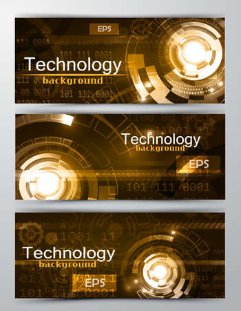 Set of modern scientific bannersのイラスト素材