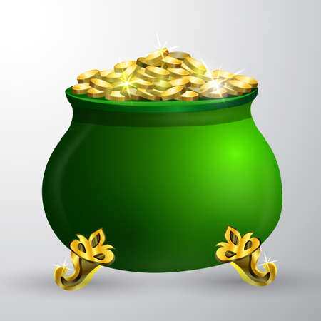 St. Patrick s Day symbol green potのイラスト素材
