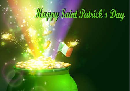 St. Patrick s Day symbol green pot St. Patrick s Day symbol green pot
