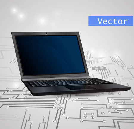 Beautiful vector laptop isolated on white backgroundのイラスト素材
