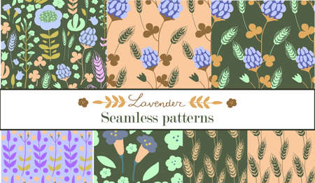 Cute vector floral seamless patternのイラスト素材