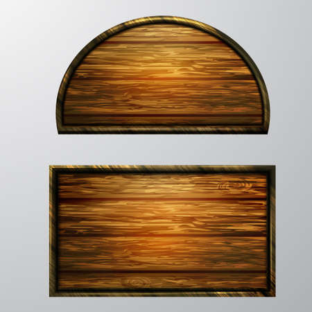 Wooden signs. Vector illustration.のイラスト素材