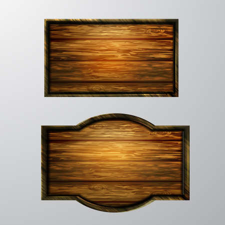 Wooden signs icon set.のイラスト素材