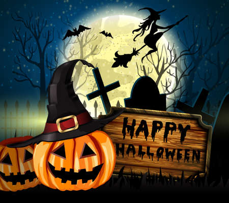 Halloween spooky background.のイラスト素材