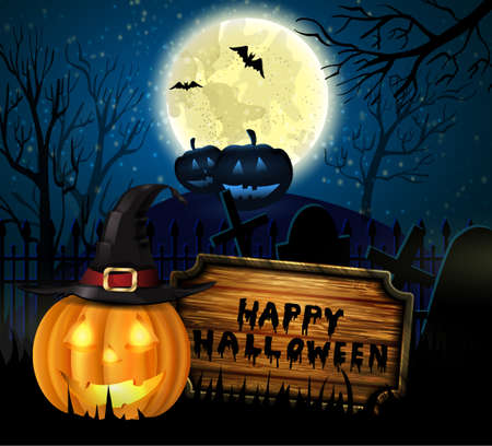 Halloween spooky background.のイラスト素材