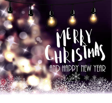 Christmas tree light backgroundのイラスト素材