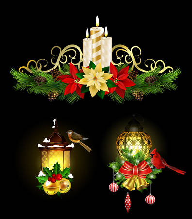 Christmas elements for your designsのイラスト素材