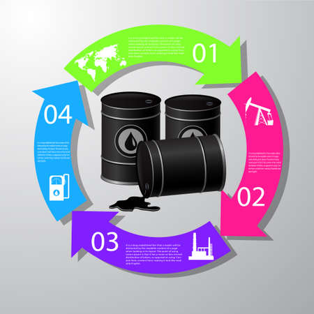 Industrial concept info graphic design, clean vector.のイラスト素材