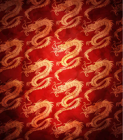 seamless dragons patternのイラスト素材